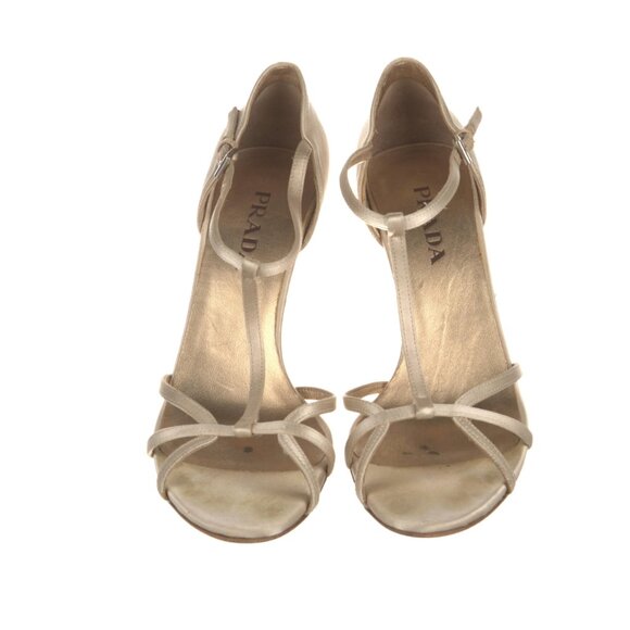 Prada Satin T-Strap Heeled Sandals | Size 6.5 - Picture 3 of 5